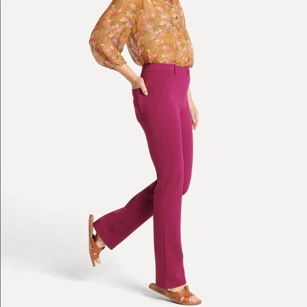 Betabrand Straight Leg | Two-Pocket Straight-Leg Dress Pant Yoga Pants Fig Jam